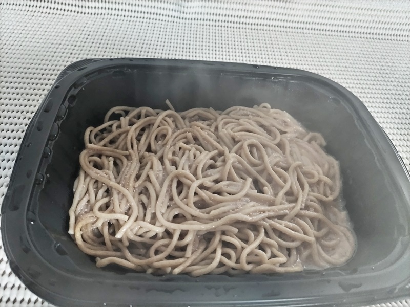 ベースパスタのたらこ味ができあがった状態